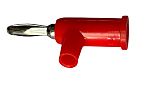 RS PRO Red Male Banana Connectors, 4 mm Connector, Screw Termination, 24A, 30 V ac, 60V dc, Nickel Plating