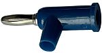 RS PRO Blue Male Banana Connectors, 4 mm Connector, Screw Termination, 24A, 30 V ac, 60V dc, Nickel Plating