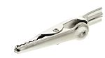 RS PRO Crocodile Clip Alligator Clip Connection, Nickel-Plated Steel Contact, 10A, Grey