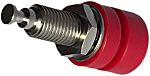 RS PRO Red Female Banana Connectors, 15A, 60V, Nickel Plating