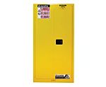 Justrite Yellow Steel Lockable 2 Door Cabinet, 1651mm x 864mm x 864mm