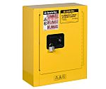 Justrite Yellow Steel Lockable 1 Door Cabinet, 559mm x 432mm x 203mm