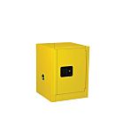 Justrite Yellow Steel Lockable 1 Door Cabinet, 559mm x 432mm x 432mm