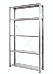 Manorga RAL 7040 4 Shelf Sheet Steel Galvanised Storage Rack System Shelving System, 2000mm x 1250mm, 300kg Load