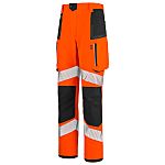 Cepovett Safety 1FLST3PI Black/Orange Hi Vis Fabric Hi Vis Trousers 52in Leg Length 80cm