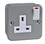 Schneider Electric GMC131 Grey 1 Gang Plug Socket, 1 Pole Poles, 13A, BS 1363, Indoor Use