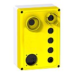 Schneider Electric Yellow Polycarbonate XALF Enclosure - 1 Hole