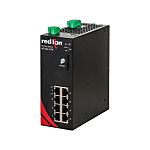 Red Lion NT24K Series DIN Rail Mount Ethernet Switch, 8 RJ45 Ports, 10/100/1000Mbit/s Transmission, 10 → 49V dc