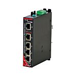 Red Lion SLX-5MS Series Panel Mount Ethernet Switch, 5 RJ45 Ports, 10/100Mbit/s Transmission, 10 → 30V dc