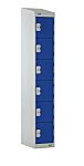 RS PRO 6 Door No Steel Blue, Light Grey Storage Locker, 1800 mm x 450 mm x 450mm