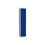 RS PRO 15 Door No Steel Blue, Light Grey Storage Locker, 1778 mm x 381 mm x 457mm