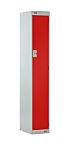 RS PRO 1 Door No Steel Light Grey, Red Storage Locker, 1800 mm x 450 mm x 450mm