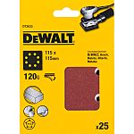 Papel de lija de Resina DeWALT, grano 120, dimensiones: 115mm x 115mm