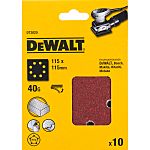 Papel de lija de Resina DeWALT, grano 40, dimensiones: 115mm x 115mm