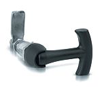 RS PRO Black Zinc Die Cast Lock, T-Handle