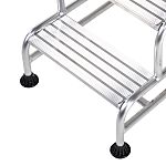 Escalones RS PRO de 3 peldaños, alt. plataforma 0.75m, de aluminio