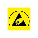 RS PRO Yellow Paper Safety Labels, ESD Cuation Lable-Text 5 mm x 5mm