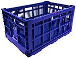 Viso 60L Blue Polypropylene Folding Crate, 300mm x 400mm x 600mm