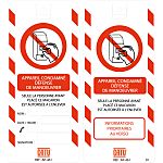 Catu AP-4 Series Red, White Safety Prohibition Tag, French Language