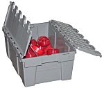 FIMM Plastic Storage Bin, 250mm x 600mm x 400mm, Grey
