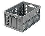 FIMM 45L Grey Folding Crate, 380mm x 540mm x 270mm