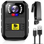 RS PRO Both IR Battery Powered Wifi Body Camera, 1920 x 1080 pixels Resolution