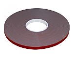 RS PRO Grey Double Sided Foam Tape, 12mm x 33m, 1.1mm Thick