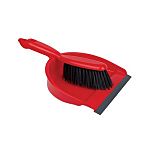 RS PRO Red Dustpan & Brush for Dust Cleaning with brush included