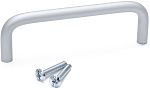 RS PRO Silver Aluminium Handle 34 mm Height, 8mm Width, 88mm Length