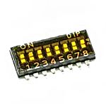 RS PRO 8 Way Surface Mount DIP & SIP Switch SPST