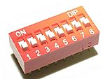 RS PRO 8 Way Through Hole DIP & SIP Switch SPST