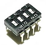 RS PRO 4 Way Through Hole DIP & SIP Switch SPST