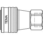 Parker Brass Female Hydraulic Quick Connect Coupling, 1/2 Female