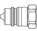 Parker Brass, Steel Female Hydraulic Quick Connect Coupling, 1/2 Female