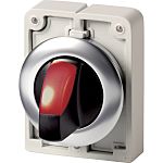 Eaton Toggle Selector Switch - 30mm Cutout Diameter, Illuminated 3 Positions