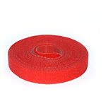 RS PRO Hook & Loop Tape, Reuseable, 10m x 15 mm, Red Nylon, Pk-10