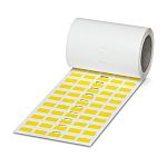 Phoenix Contact 08002 Yellow Yellow Print Label Roll, 15mm Width, 9mm Height, 2500Per Roll Qty