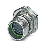 Phoenix Contact, 16240 IP67 Metal Rear Mount 19 Position Power Connector Socket, Rated At 10A, 48 V