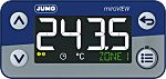 Jumo 701580 LCD Digital Panel Multi-Function Meter for Temperature(RTD), Timer, 36mm x 76mm