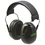 Uvex K10 Speak & Listen Ear Defender with Headband, 30dB, Black, Green