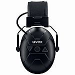 Uvex aXess one 3.5 mm Jack Plug Speak & Listen Ear Defender with Headband, 31dB, Black, Grey, Noise Cancelling