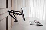 Bakker Elkhuizen Desk Clamp Mounting Monitor Arm for 2 x Screen, 35in Screen Size