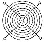 RS PRO Steel Finger Guard for 120mm Fans, 104.8mm Hole Spacing, 120 x 120mm