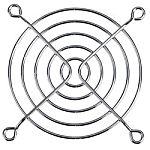 RS PRO Steel Finger Guard for 80mm Fans, 71.5mm Hole Spacing, 80 x 80mm