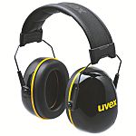 Uvex K Series Ear Defender with Ear Plug, 33dB, Black, Yellow