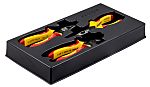 Bahco 9897S/3 3-Piece Plier Set, Pointed, Straight Tip, VDE/1000V