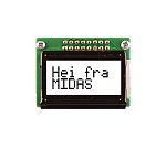Monochromatický LCD displej, řada: MC20805B6WM Alfanumerické, Transflektivní, Midas