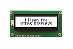 Monochromatický LCD displej Alfanumerické, Transflektivní, Midas