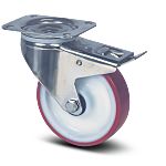 Tente Braked Swivel Castor Wheel, 200kg Capacity, 125mm Wheel