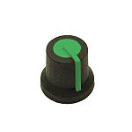 RS PRO 16.2mm Black Potentiometer Knob for 6mm Shaft D Shaped
